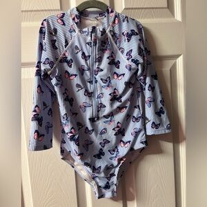 Kensie Kids Swim One Piece - Blue and Pink Butterfly